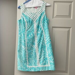 Lilly Pulitzer MacFarlane Shorely Blue shift dress - size 8
